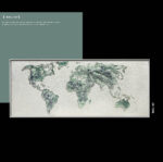 World Map Wholesale Customized Abstract Wall Art Wabi Sabi Hotel Wall Art 100% Handmade 3D Texture Gypsum Painting