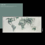 World Map Wholesale Customized Abstract Wall Art Wabi Sabi Hotel Wall Art 100% Handmade 3D Texture Gypsum Painting