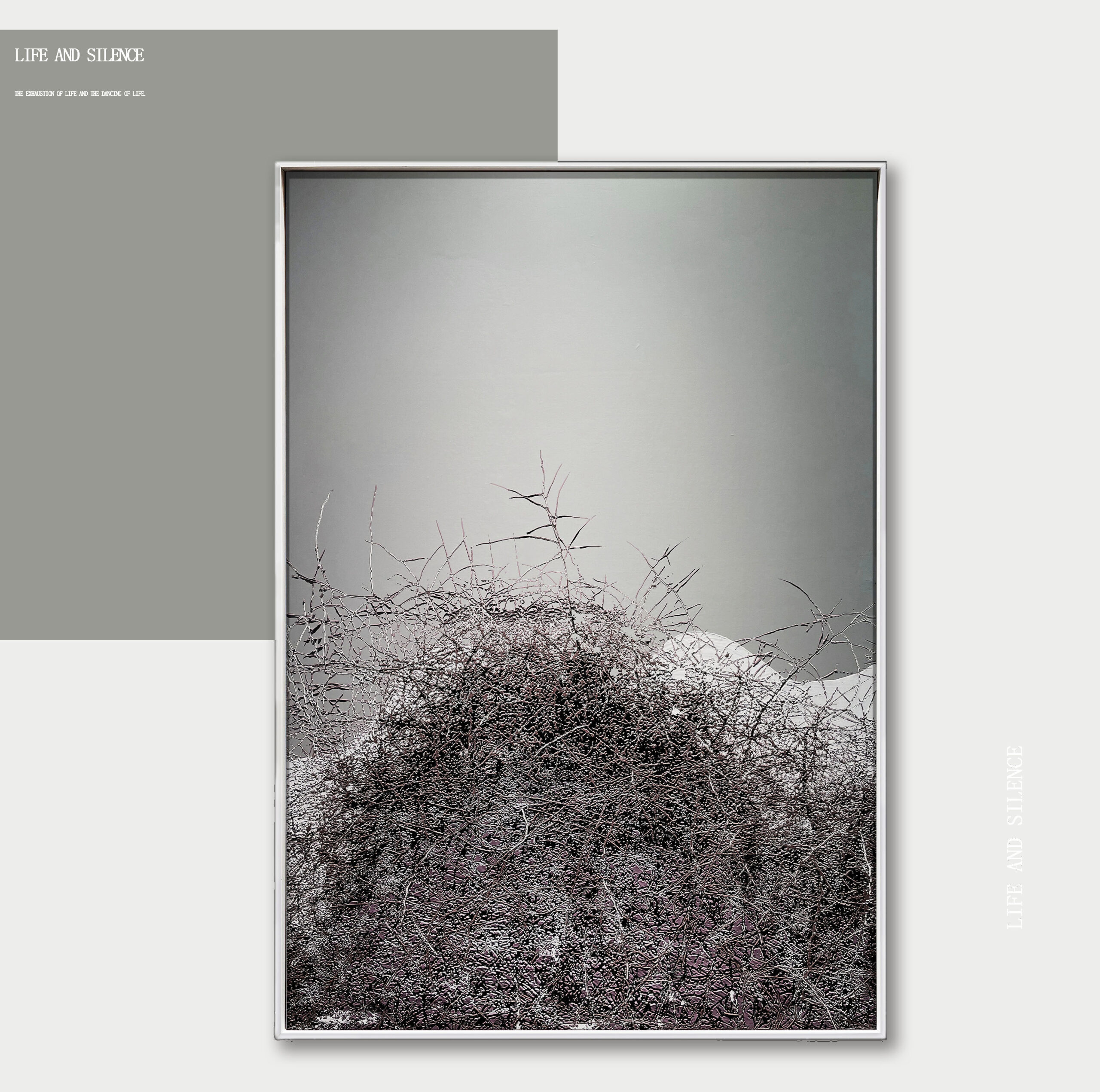 生与寂系列1 Life And Silence Wholesale Customized Abstract Wall Art Wabi Sabi Hotel Wall Art 100% Handmade 3D Texture Gypsum Painting - 图片 1