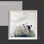 Pink Daisies Wholesale Customized Abstract Wall Art Wabi Sabi Hotel Wall Art 100% Handmade 3D Texture Gypsum Painting