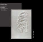 Plain Leaf Cream Wholesale Customized Abstract Wall Art Wabi Sabi Hotel Wall Art 100% Handmade 3D Texture Gypsum Painting - 图片 3