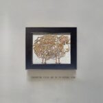 Circle Sheep Wholesale Customized Abstract Wall Art Wabi Sabi Hotel Wall Art 100% Handmade 3D Texture Gypsum Painting