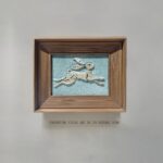 Paper Cut Rabbit Wholesale Customized Abstract Wall Art Wabi Sabi Hotel Wall Art 100% Handmade 3D Texture Gypsum Painting