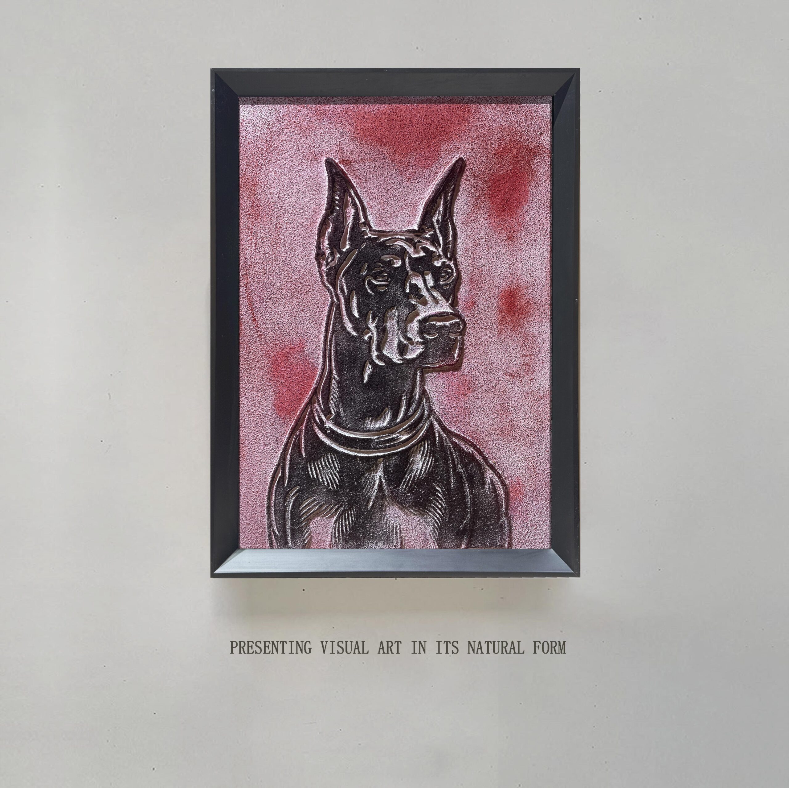 Screenshot German Shepherd Dog Wholesale Customized Abstract Wall Art Wabi Sabi Hotel Wall Art 100% Handmade 3D Texture Gypsum Painting - 图片 1