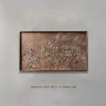 Persimmon Leaves Wholesale Customized Abstract Wall Art Wabi Sabi Hotel Wall Art 100% Handmade 3D Texture Gypsum Painting