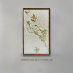 Solitary Bloom Wholesale Customized Abstract Wall Art Wabi Sabi Hotel Wall Art 100% Handmade 3D Texture Gypsum Painting