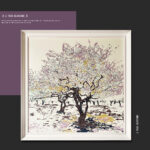 A Tree Blossoms Wholesale Customized Abstract Wall Art Wabi Sabi Hotel Wall Art 100% Handmade 3D Texture Gypsum Painting